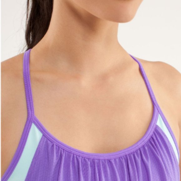 Lululemon No Limits Tank Power Purple / Aquamarine Share Size 4 - Picture 6 of 11